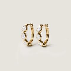 Nangi fine jewelry - white lab-grown diamond earring in gold