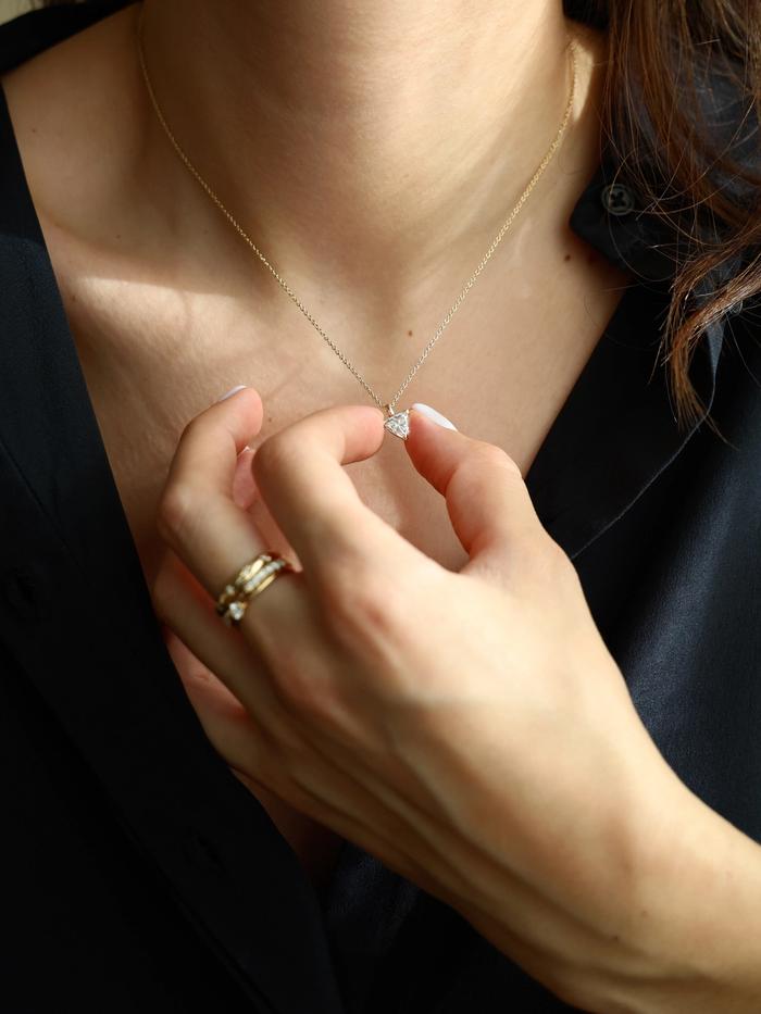 Nangi fine jewelry - lab grown diamond necklace in gold