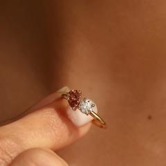 Nangi fine jewelry - pink tourmaline ring in yellow gold