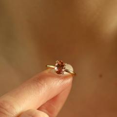 Nangi fine jewelry - pink tourmaline ring in yellow gold