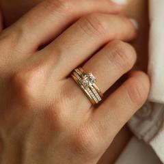Nangi fine jewelry - pink ring in yellow gold