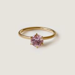 Nangi fine jewelry - pink sapphire ring in yellow gold