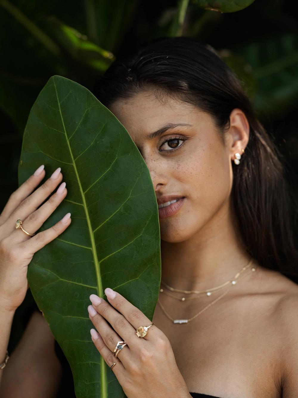 Blue Emerald Sapphire Ring