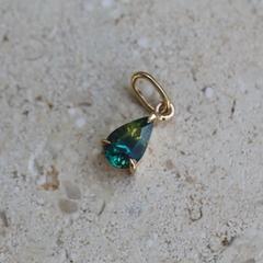 Nangi fine jewelry - teal necklace in yellow gold