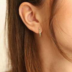 Nangi fine jewelry - green sapphire earring in yellow gold