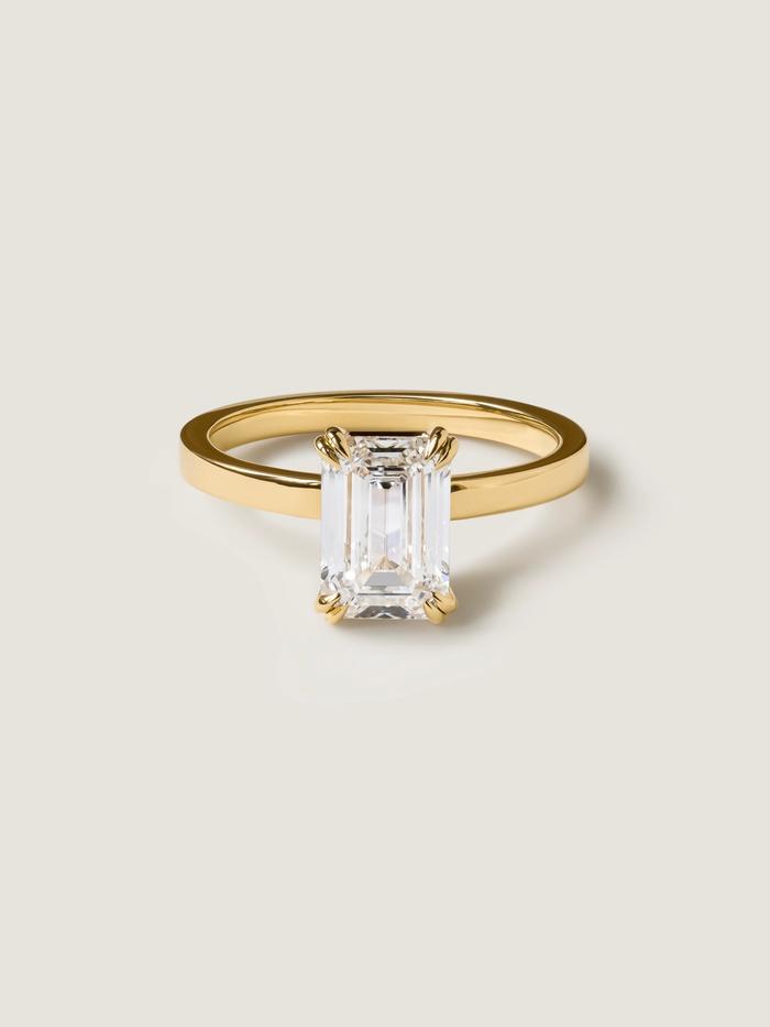 Nangi fine jewelry - white lab-grown diamond ring in gold
