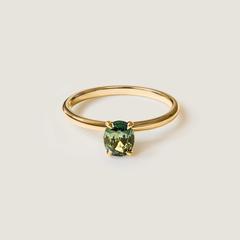 Nangi fine jewelry - green ring in yellow gold