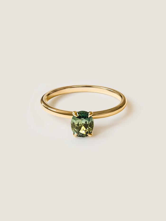 Nangi fine jewelry - green ring in yellow gold
