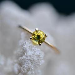 Nangi fine jewelry - yellow sapphire ring in yellow gold