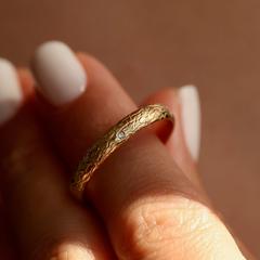 Nangi fine jewelry - white lab-grown diamond ring in gold