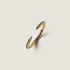 Nangi fine jewelry - green sapphire ring in yellow gold