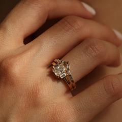 Nangi fine jewelry - white lab-grown diamond ring in gold