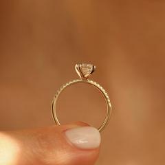 Nangi fine jewelry - white lab-grown diamond ring in gold