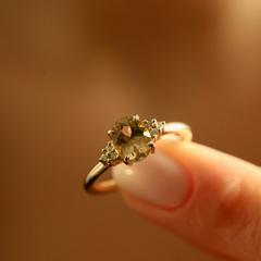 Nangi fine jewelry - champagne tourmaline ring in yellow gold