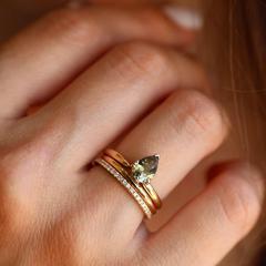 Nangi fine jewelry - brown tourmaline ring in yellow gold