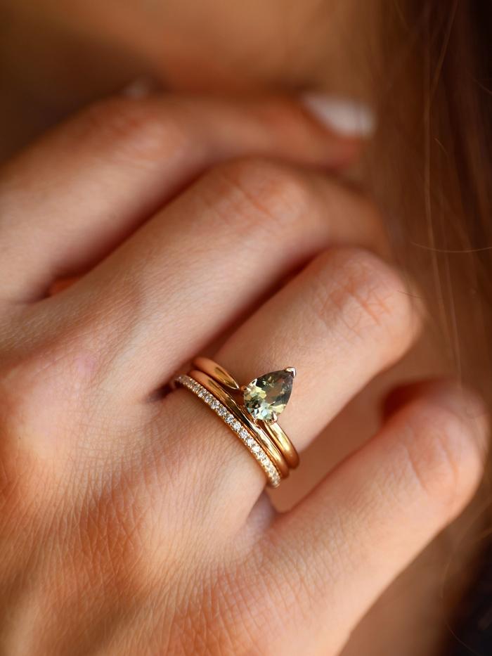 Nangi fine jewelry - brown tourmaline ring in yellow gold