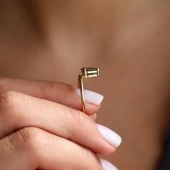 Nangi fine jewelry - champagne tourmaline ring in yellow gold