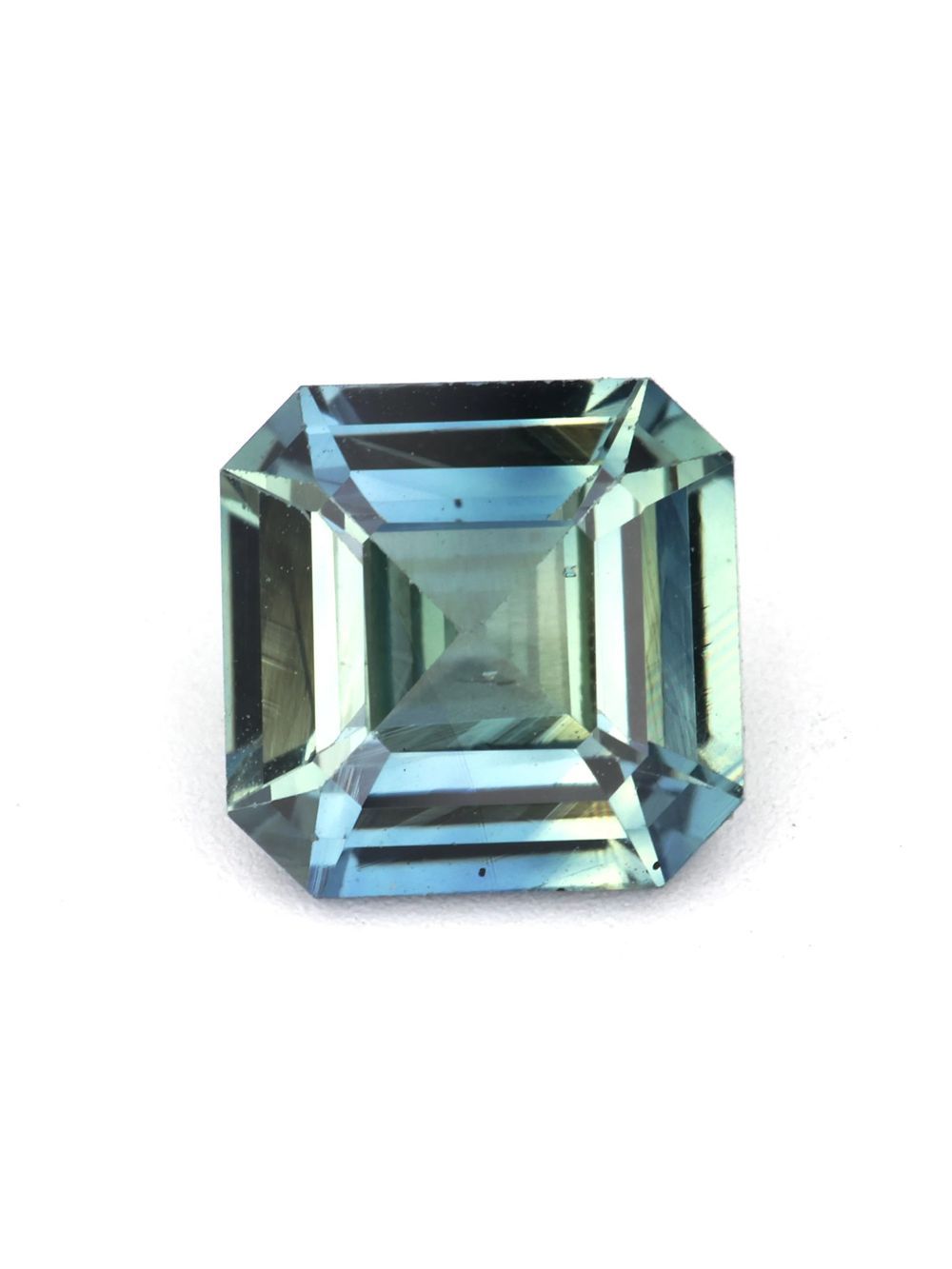Green Glass Sapphire — 1.32 ct Asscher Cut