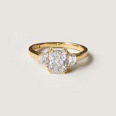 Nangi fine jewelry - white lab-grown diamond ring in gold