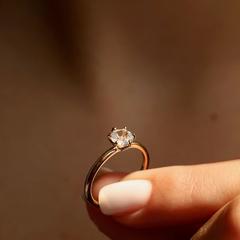 Nangi fine jewelry - white moonstone ring in yellow gold