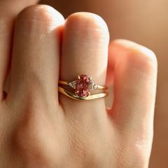 Nangi fine jewelry - pink ring in yellow gold
