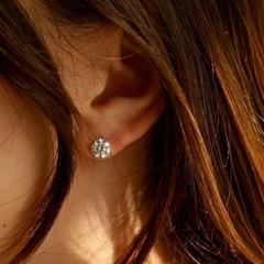 Nangi fine jewelry - white lab-grown diamond earring in gold