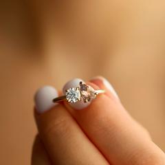 Nangi fine jewelry - brown ring in yellow gold