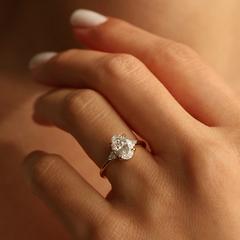 Nangi fine jewelry - white lab-grown diamond ring in gold