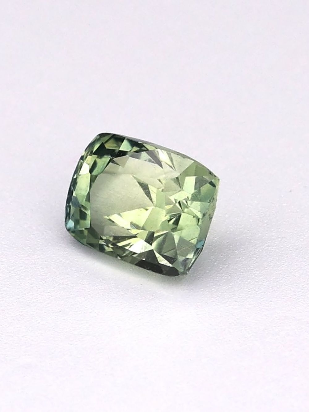 1.04 ct Lime Green, Cushion Cut Sapphire