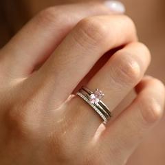 Nangi fine jewelry - pink tourmaline ring in white gold