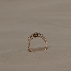 Nangi fine jewelry - white lab-grown diamond ring in gold