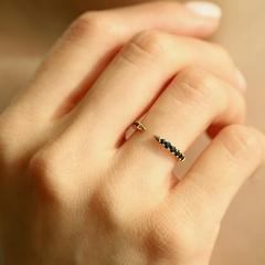 Nangi fine jewelry - black sapphire ring in gold