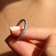 Nangi fine jewelry - white lab-grown diamond ring in gold