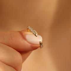 Nangi fine jewelry - white lab-grown diamond ring in gold