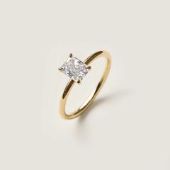 Nangi fine jewelry - white lab-grown diamond ring in gold