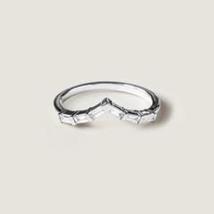 Nangi fine jewelry - white lab-grown diamond ring in gold