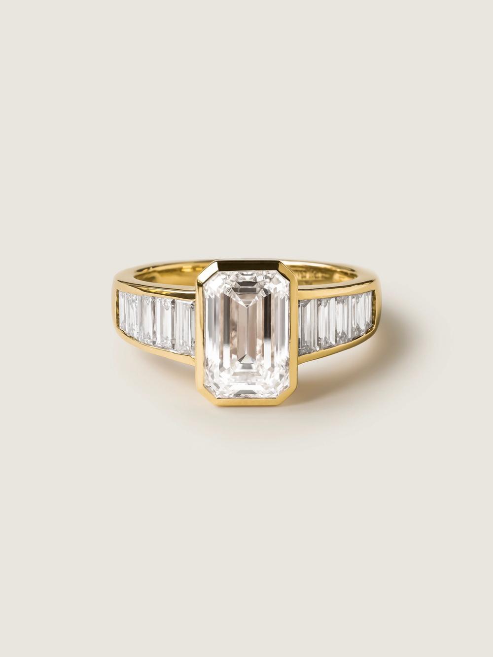 Deco Emerald Statement Diamond Ring – 2.00 Carat