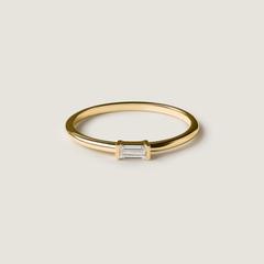 Nangi fine jewelry - white lab-grown diamond ring in gold