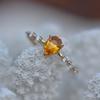 Nangi fine jewelry - orange sapphire ring in yellow gold