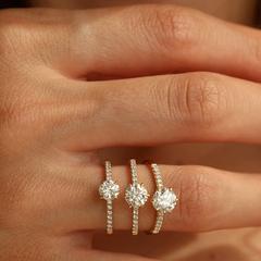Nangi fine jewelry - white lab-grown diamond ring in gold
