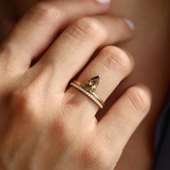 Nangi fine jewelry - champagne tourmaline ring in yellow gold