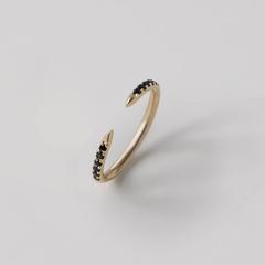 Nangi fine jewelry - black sapphire ring in white gold