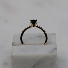 Nangi fine jewelry - black tourmaline ring in yellow gold