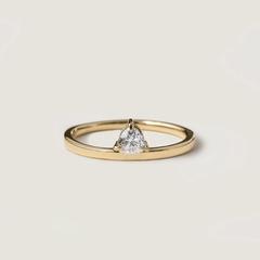 Nangi fine jewelry - white lab-grown diamond ring in gold