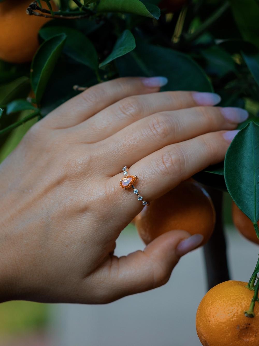 Mandarin Garnet & Diamonds