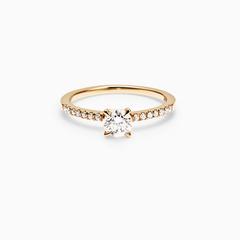 Nangi fine jewelry - white lab-grown diamond ring in yellow gold