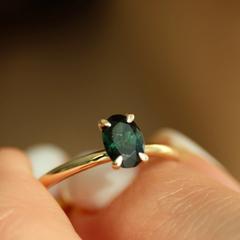 Nangi fine jewelry - black tourmaline ring in yellow gold