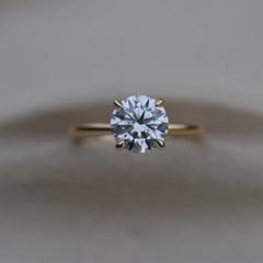 Nangi fine jewelry - white lab-grown diamond ring in gold