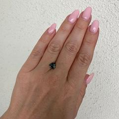 Nangi fine jewelry - teal / Peacock sapphire gemstone in gold