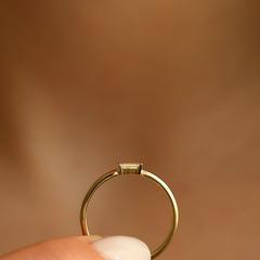 Nangi fine jewelry - white lab-grown diamond ring in gold